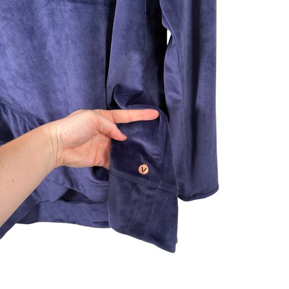 LIVI Lane Bryant Purple Velour Hoodie Lounge Casual Cozy Comort Womens 18/20 - Picture 3 of 5